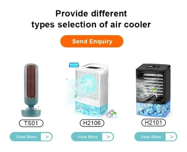 Climatiseur Small Cool Mist Mini Humidifier with Fan Remote Control Summer  600ML Water Tank Capacity 7 Colors Led Night Light Portable Mini Air Cooler - Image 3