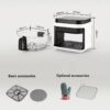 5.5 L Healthy Oil-free Heating Air Fryer Glass Drawer - Image 7