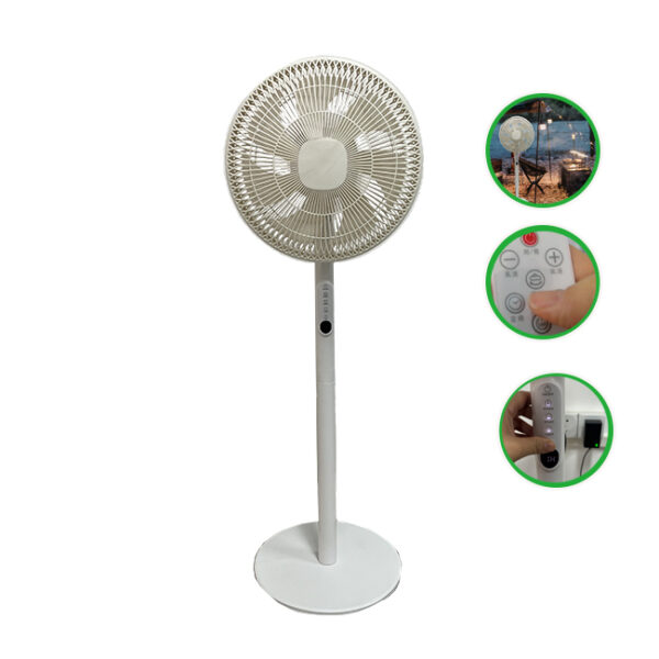 DC Motor Wireless Pedestal Fan, 2-Height Stand Fan, Table Fan, Smart Digital Mode Control, 8-Speed Strong Wind, 9-hour timer setting, Horizontal Oscillating For Outdoor Travel