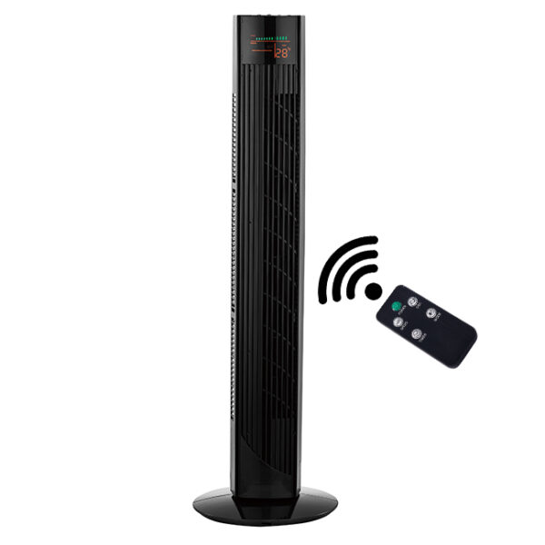 Factory Made, Black Tower Fan 92 CM Height Digital Mod, 2 controls ways, Remote Control, 3 Speeds Wind, 12 hours timing - Image 4