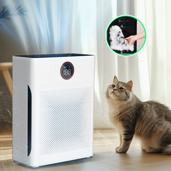 Air Purifier Air Filter Removes Pet Hair, Easy to Tear Off The Cotton Filter layer, With Three Indicator Lights and Aromatherapy box