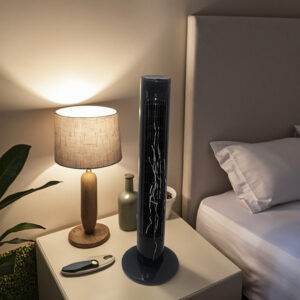 80 cm Tower Fan 32-Inch Height 30 Minutes 7.5 Hours Timer Setting Electric Blade-less Design Remote Control Hotels