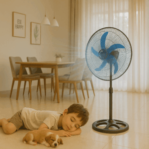 18-Inch 130 CM 360 Degree Oscillation 3-Speed Electric Stand Fan – OEM/ODM, Low MOQ