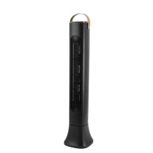Slim 36-Inch Tower Fan | 80° Oscillation, 4H Timer, Portable Leather Handle Design
